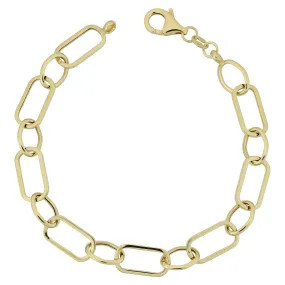 14k Yellow Gold Multi Link Womens Bracelet, 7.5"