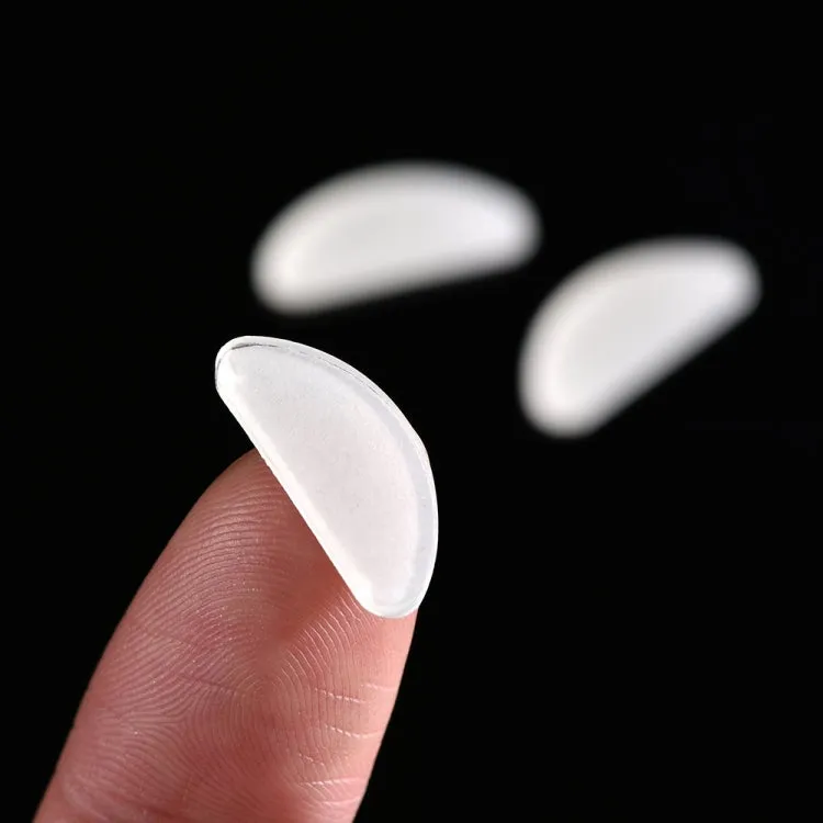 20pairs Self-Adhesive Glasses Silicone Anti-Slip Nose Pad, Size: D-shaped(Transparent)