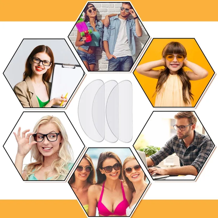 20pairs Self-Adhesive Glasses Silicone Anti-Slip Nose Pad, Size: D-shaped(Transparent)