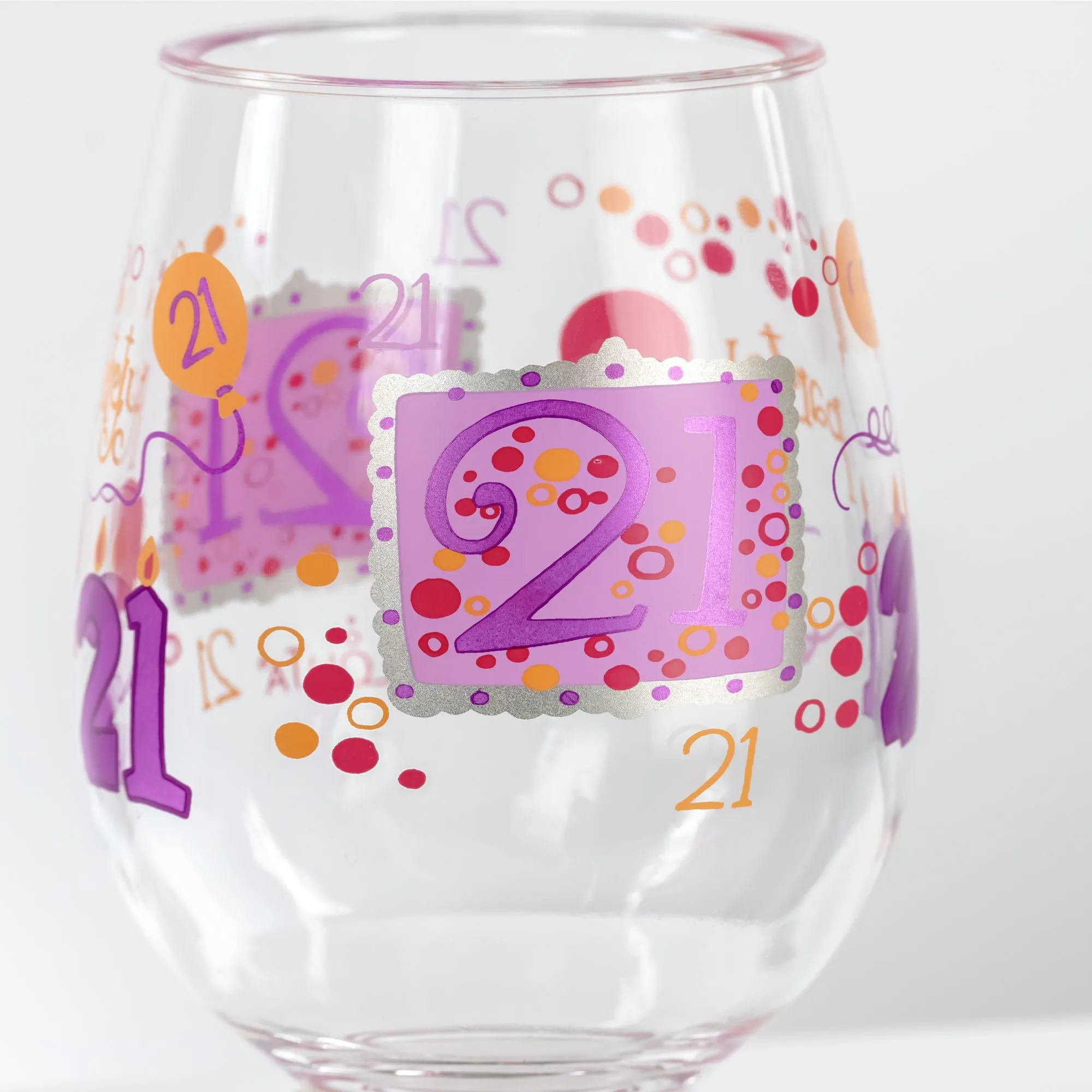 21st Birthday Acrylic Stemless