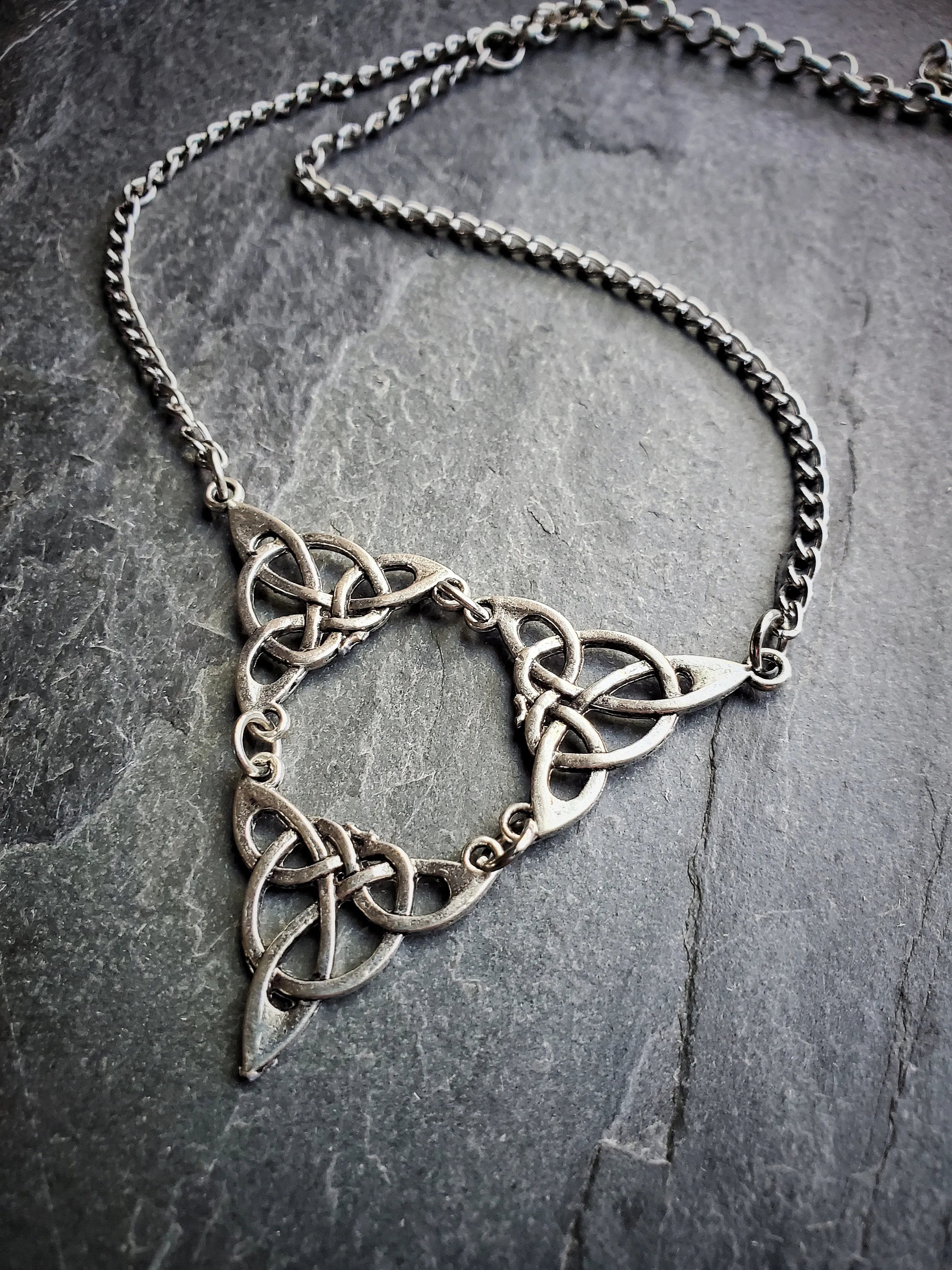 3rd Power Triquetra Necklace Witch Jewelry