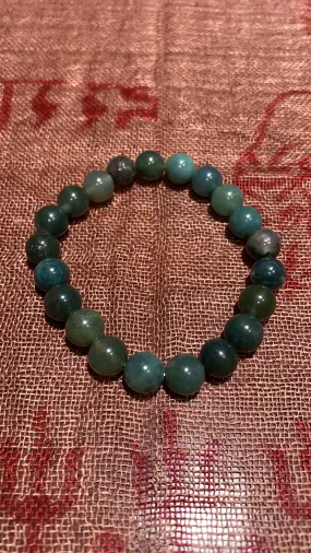 8MM Moss Agate Bead Bracelet