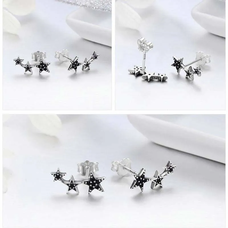 925 Sterling Silver Star Stud Earrings