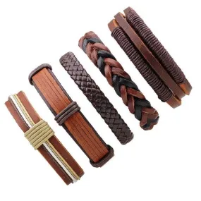 African Men's Leather Bracelet