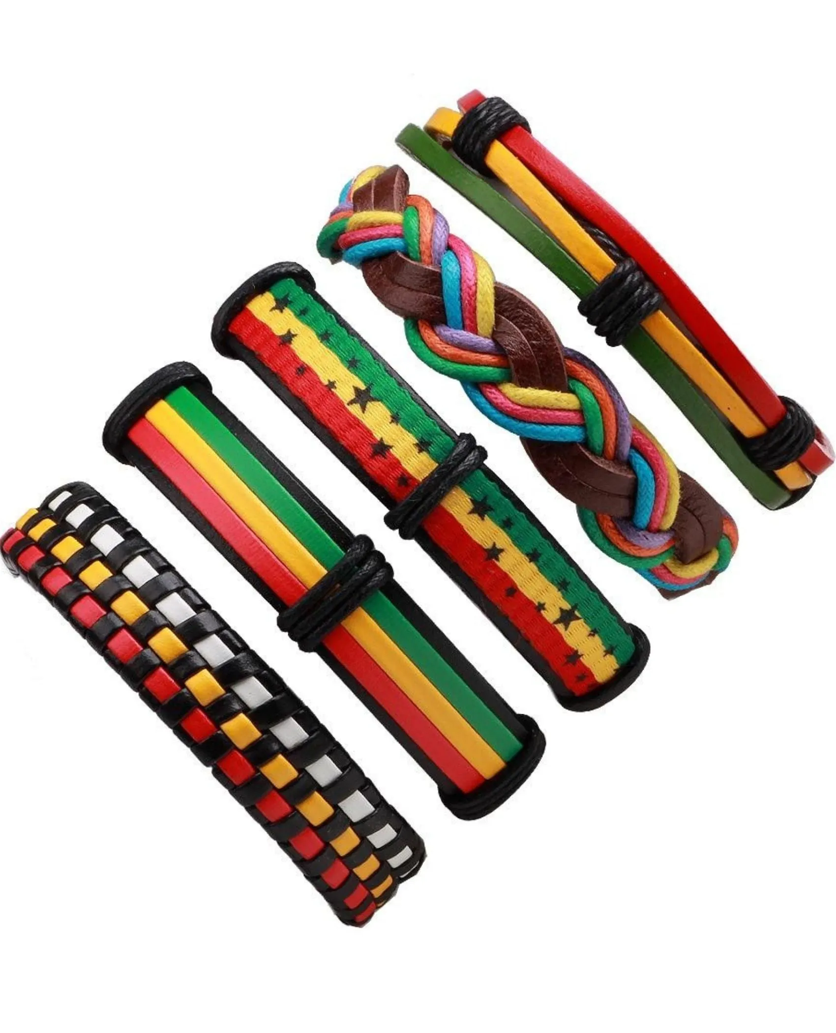 African Men's Leather Bracelet