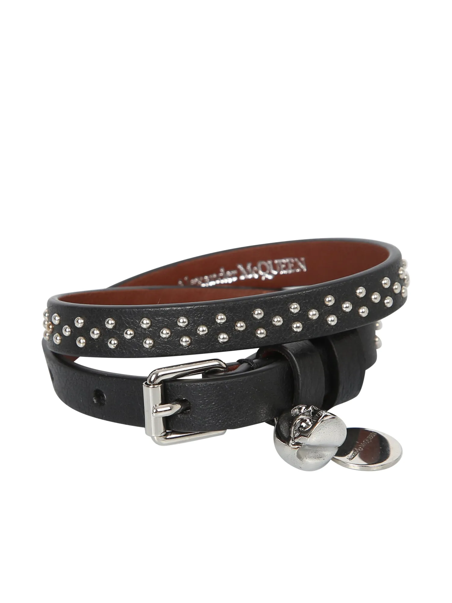 Alexander McQueen Stud Embellished Skull Charm Bracelet