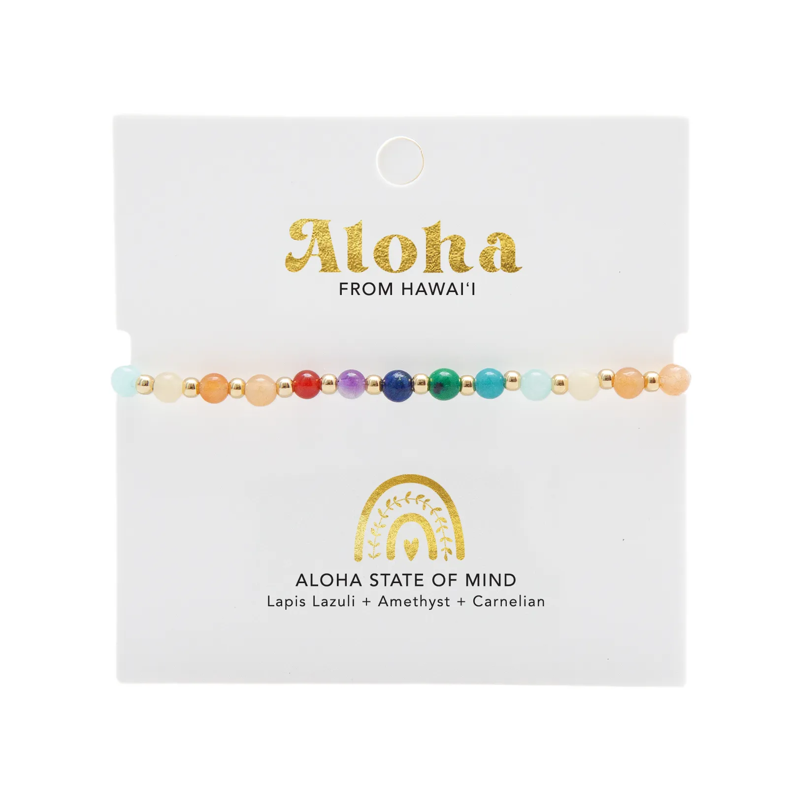 Aloha State of Mind 4mm Metal Accent Healing Bracelet