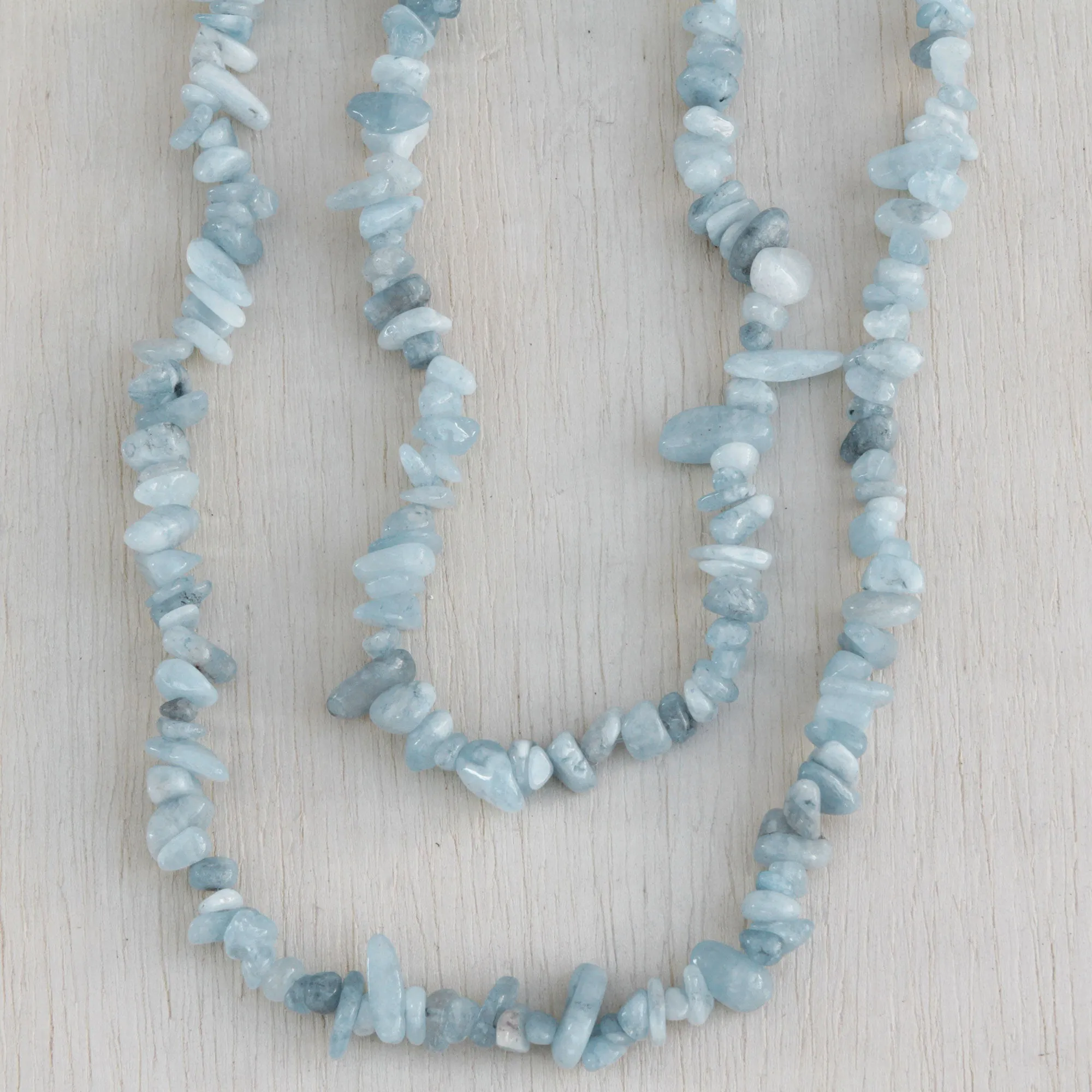 Aqua Infatuation Aquamarine Beaded Necklace