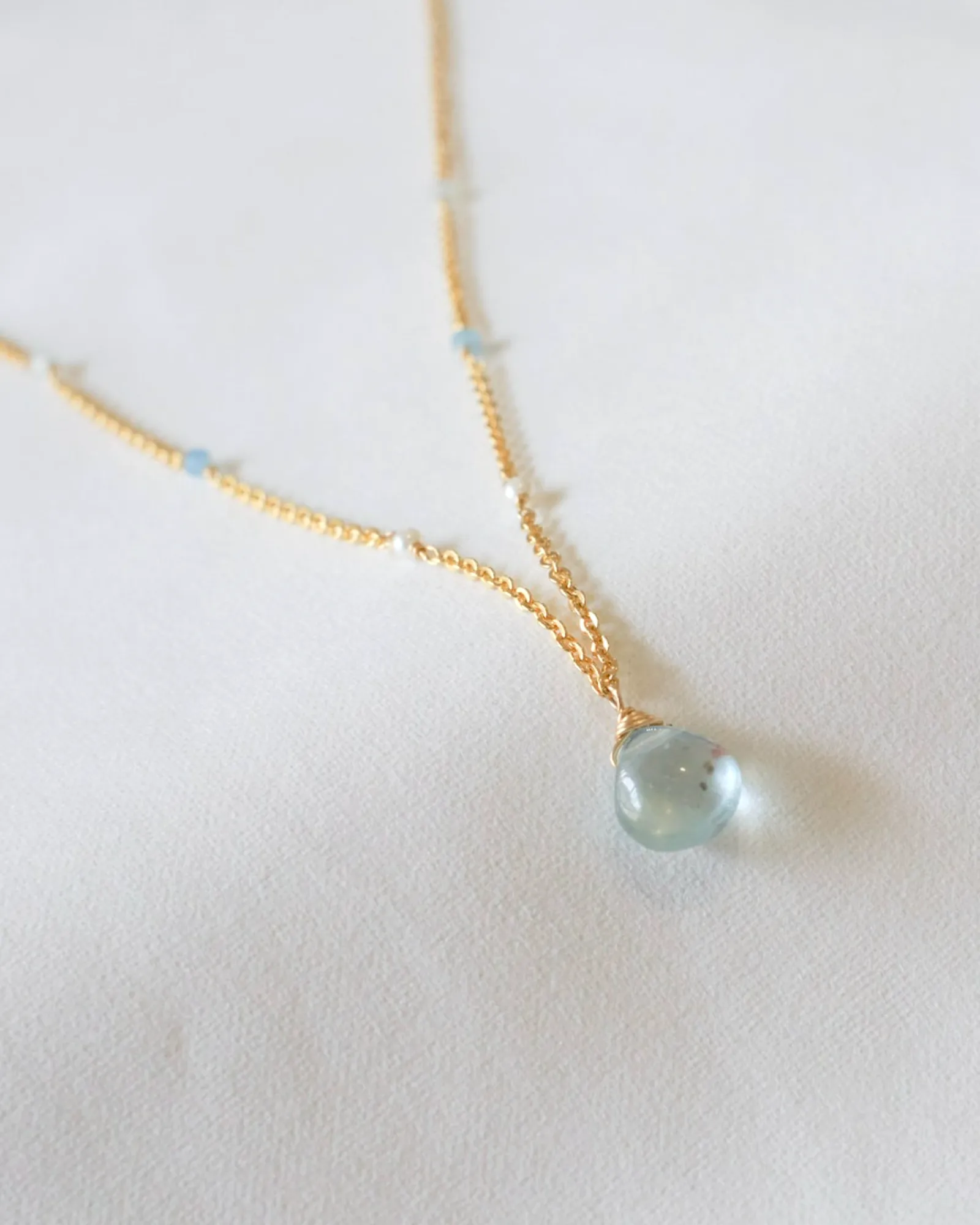 Aquamarine Bohemian Necklace