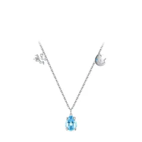 Aquamarine Constellation Necklace for Aquarius Personality