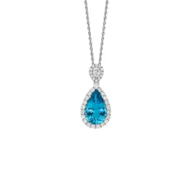 Aquamarine Diamond Necklace