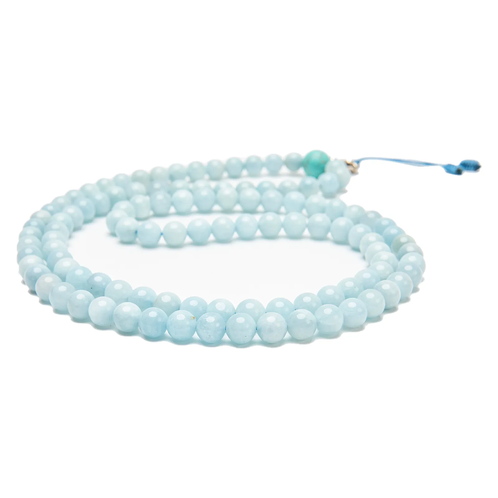 Aquamarine Mala, 108 bead