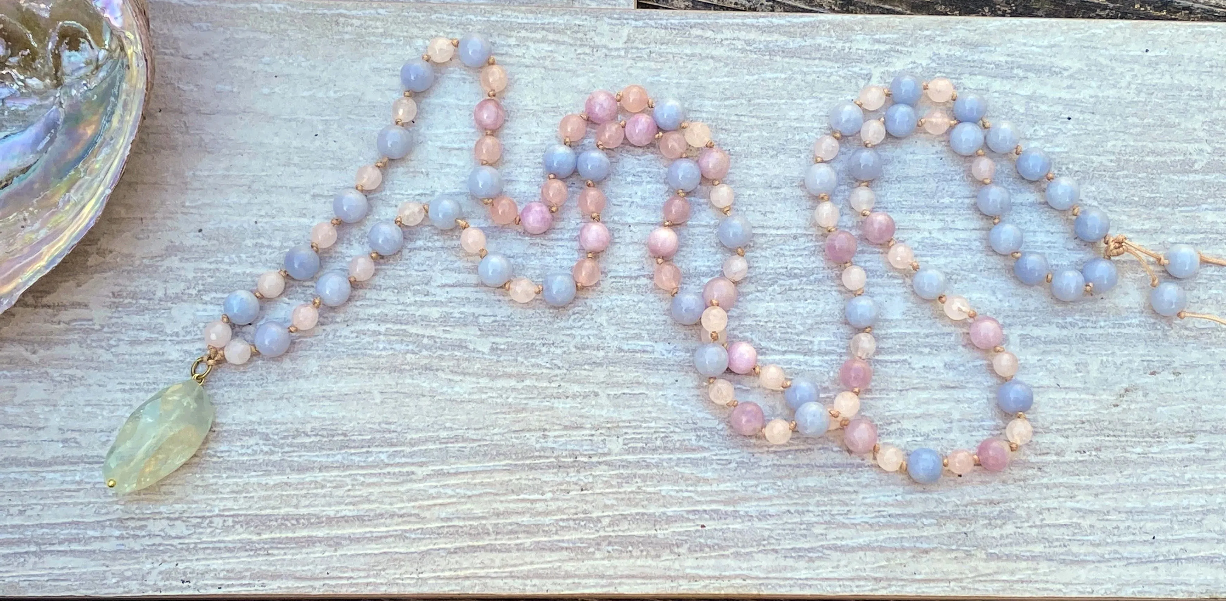 Aquamarine Mala Necklace