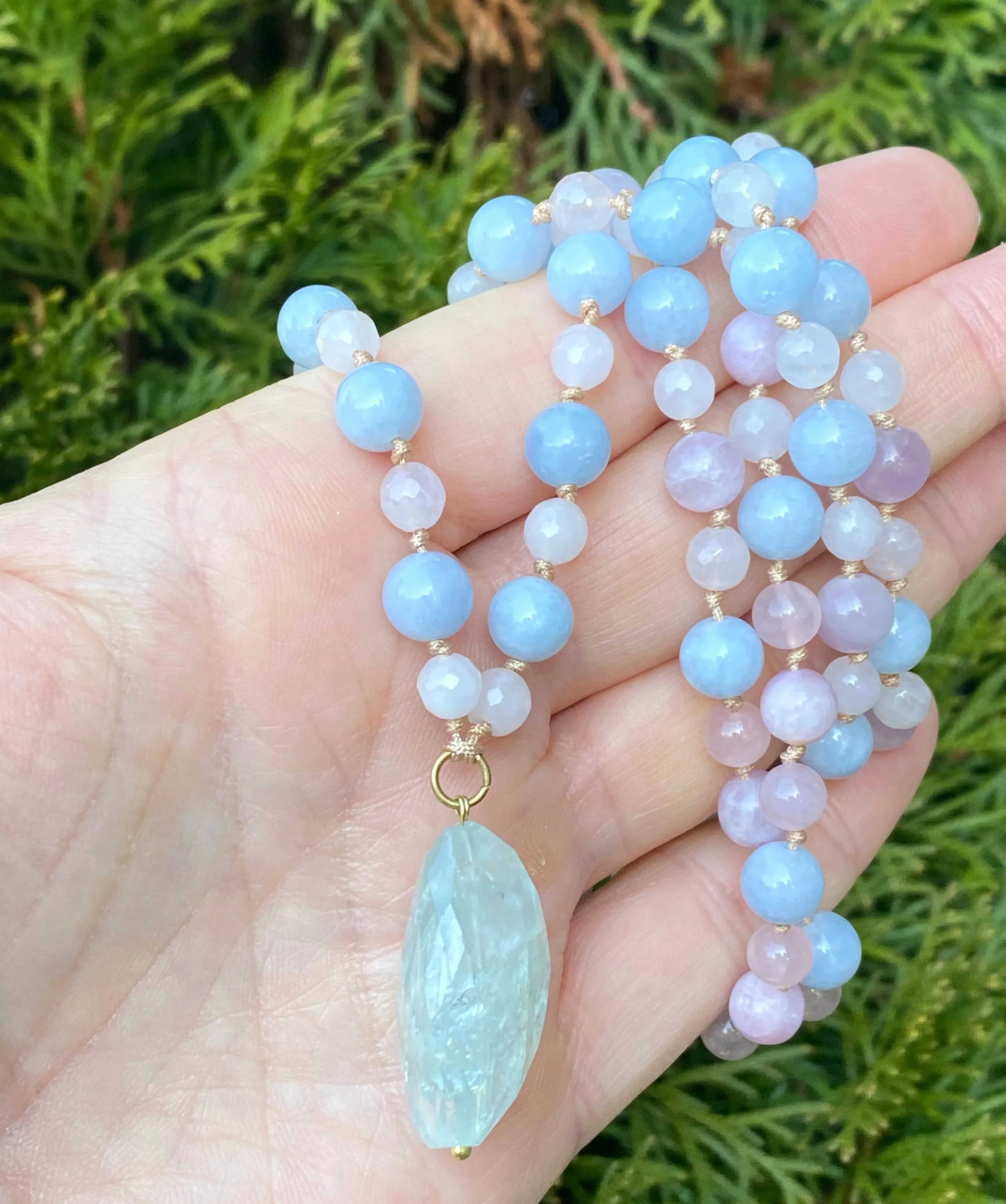 Aquamarine Mala Necklace