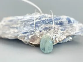 Aquamarine Necklace Sterling Silver