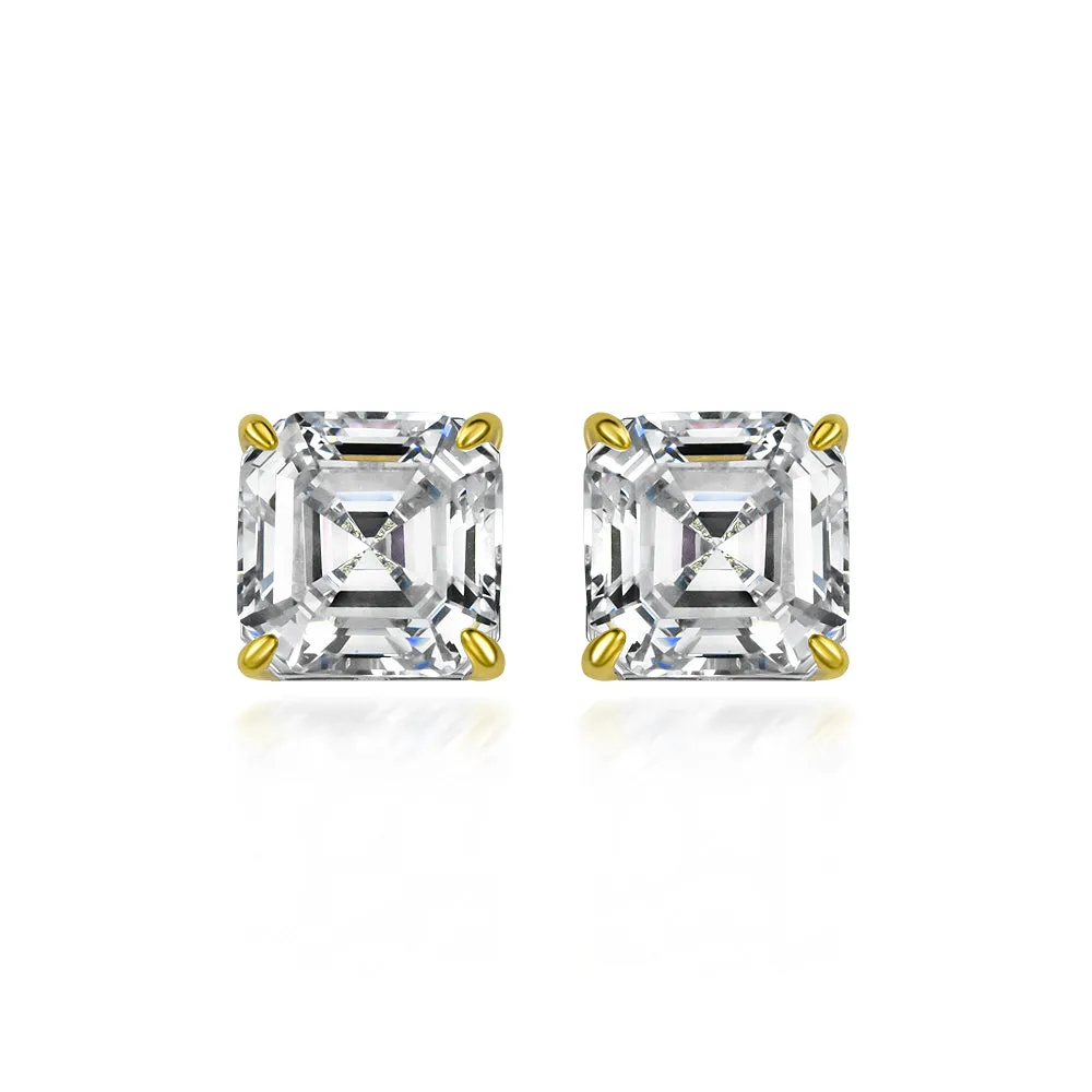 Asscher Cut Studs XL