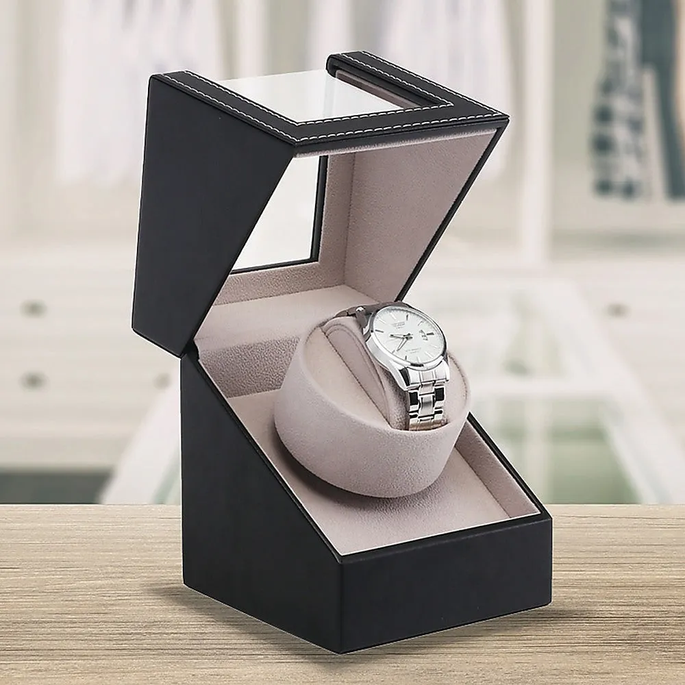 Automatic Watch Winder Display Box Case Motor Rotation Storage PU Leather