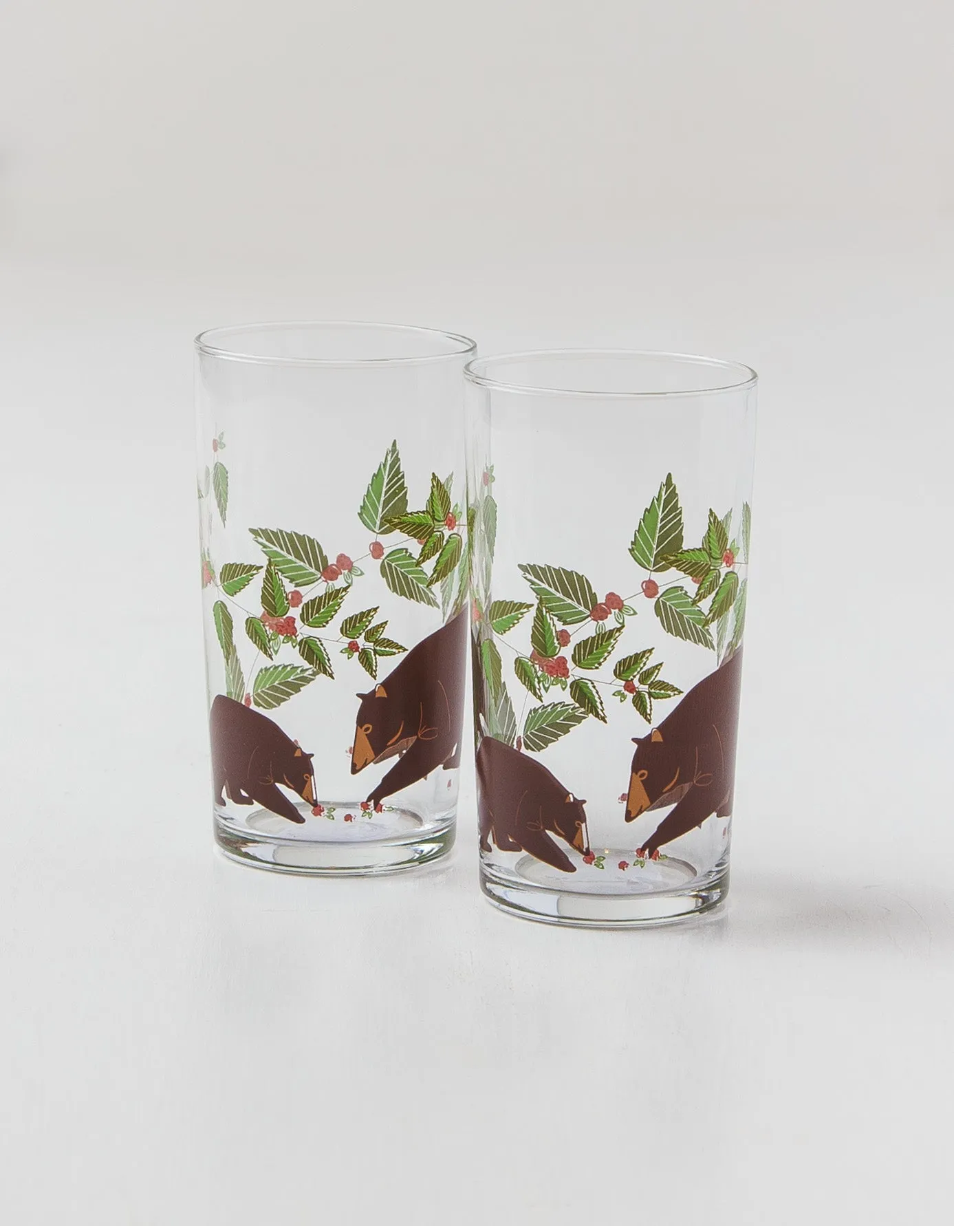 Bear and Flowers Glasses