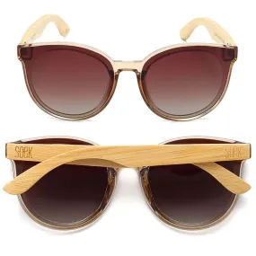 Bella Champagne Wooden Polarised Sunglasses