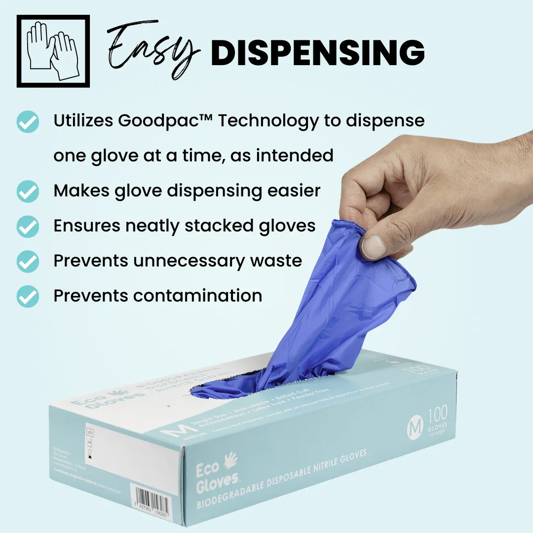 Biodegradable Nitrile Gloves (4.0 Mil) - BLUE VIOLET (100 gloves/box)