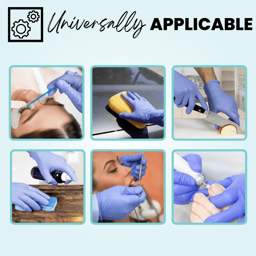 Biodegradable Nitrile Gloves (4.0 Mil) - BLUE VIOLET (100 gloves/box)