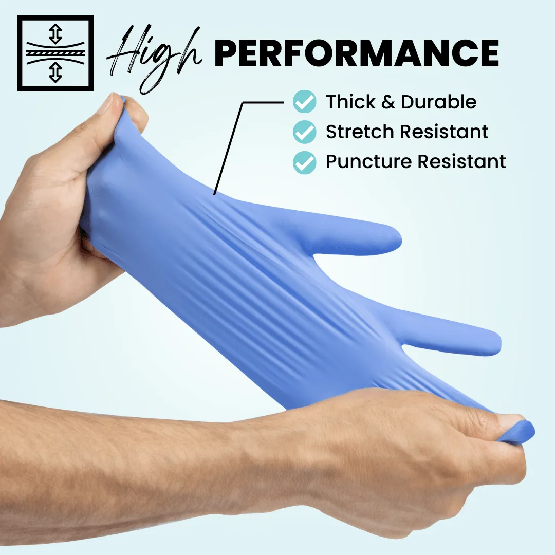 Biodegradable Nitrile Gloves (4.0 Mil) - BLUE VIOLET (100 gloves/box)