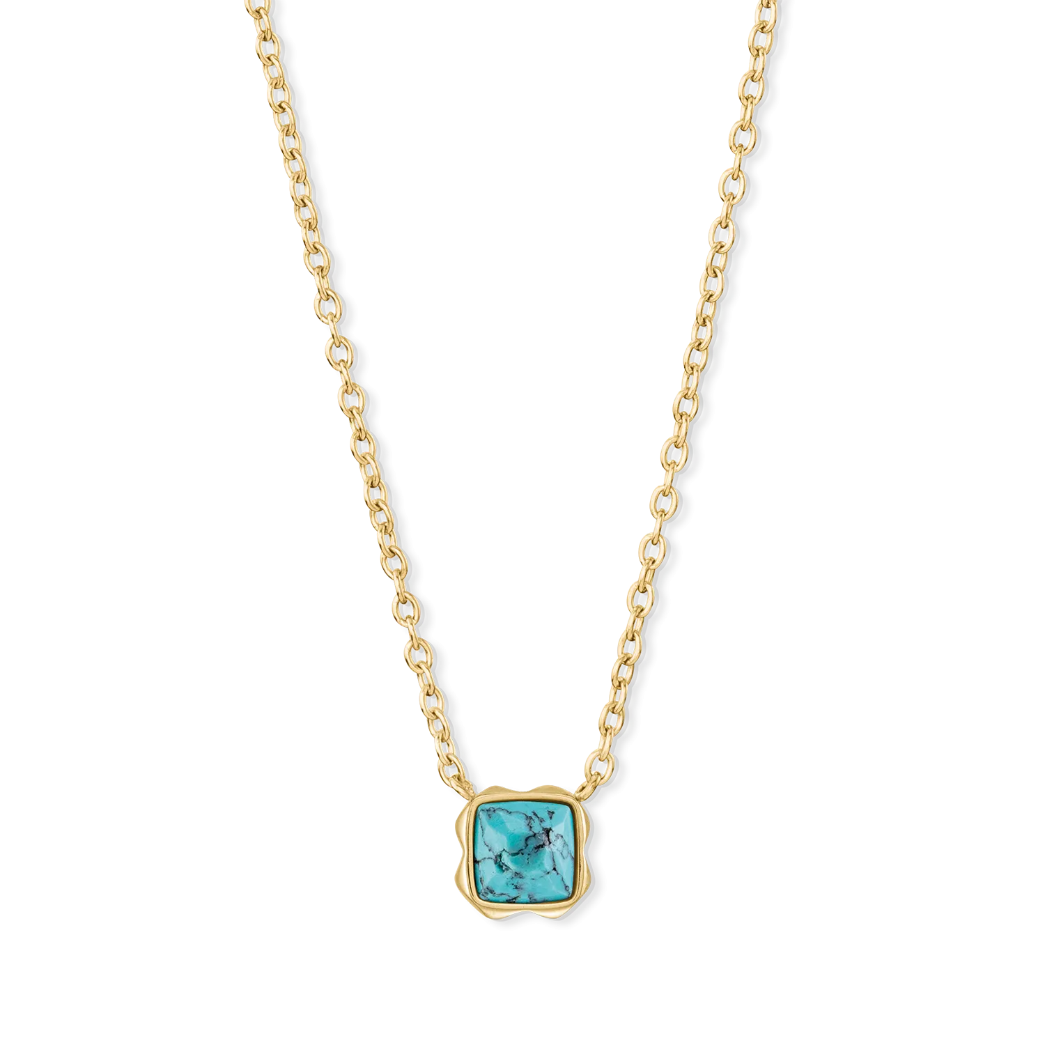 Birthstone December Necklace Turquoise Gold