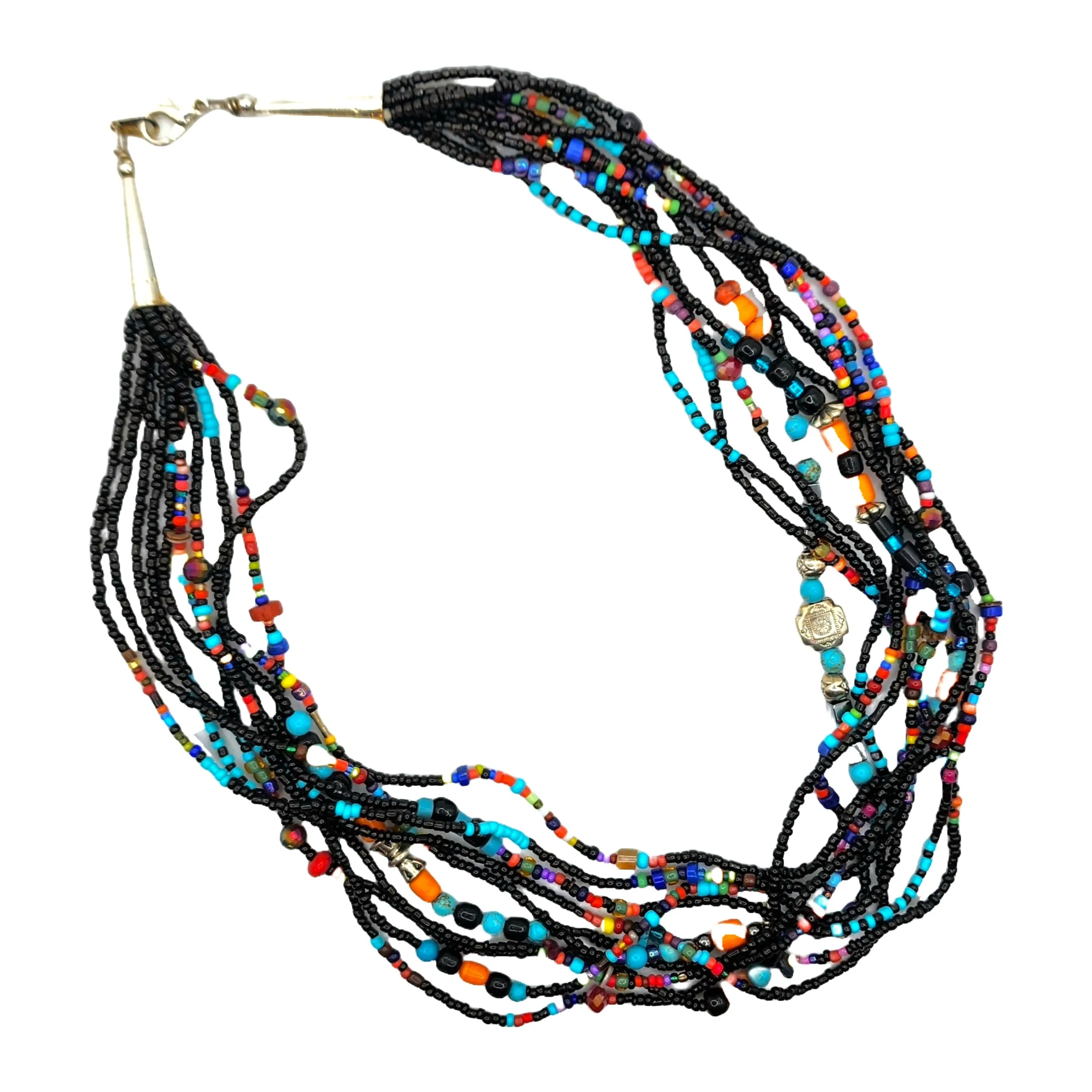 Black Fiesta Necklace - 22" Long