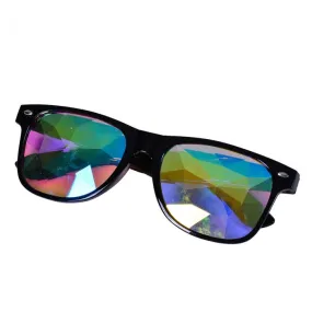 Black Wayfarer Kaleidoscope Glasses