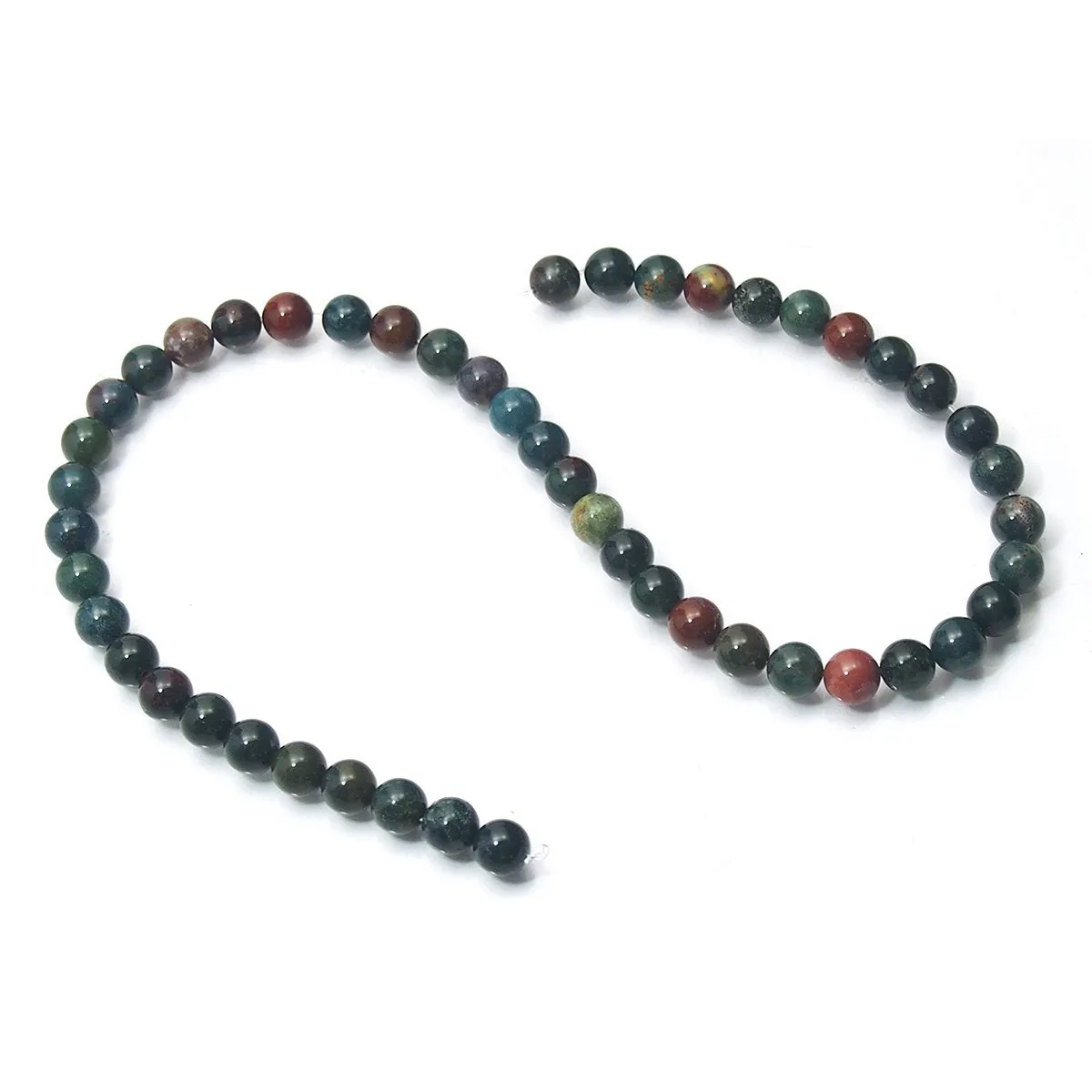 Bloodstone Smooth Round 8mm Strand