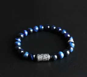 Blue Eagle Eye Stone Beads Charm Bracelet