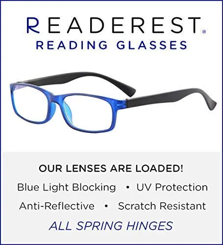 Blue-Light-Blocking-Reading-Glasses-Blue-Black-2-00-Magnification-Computer-Glasses