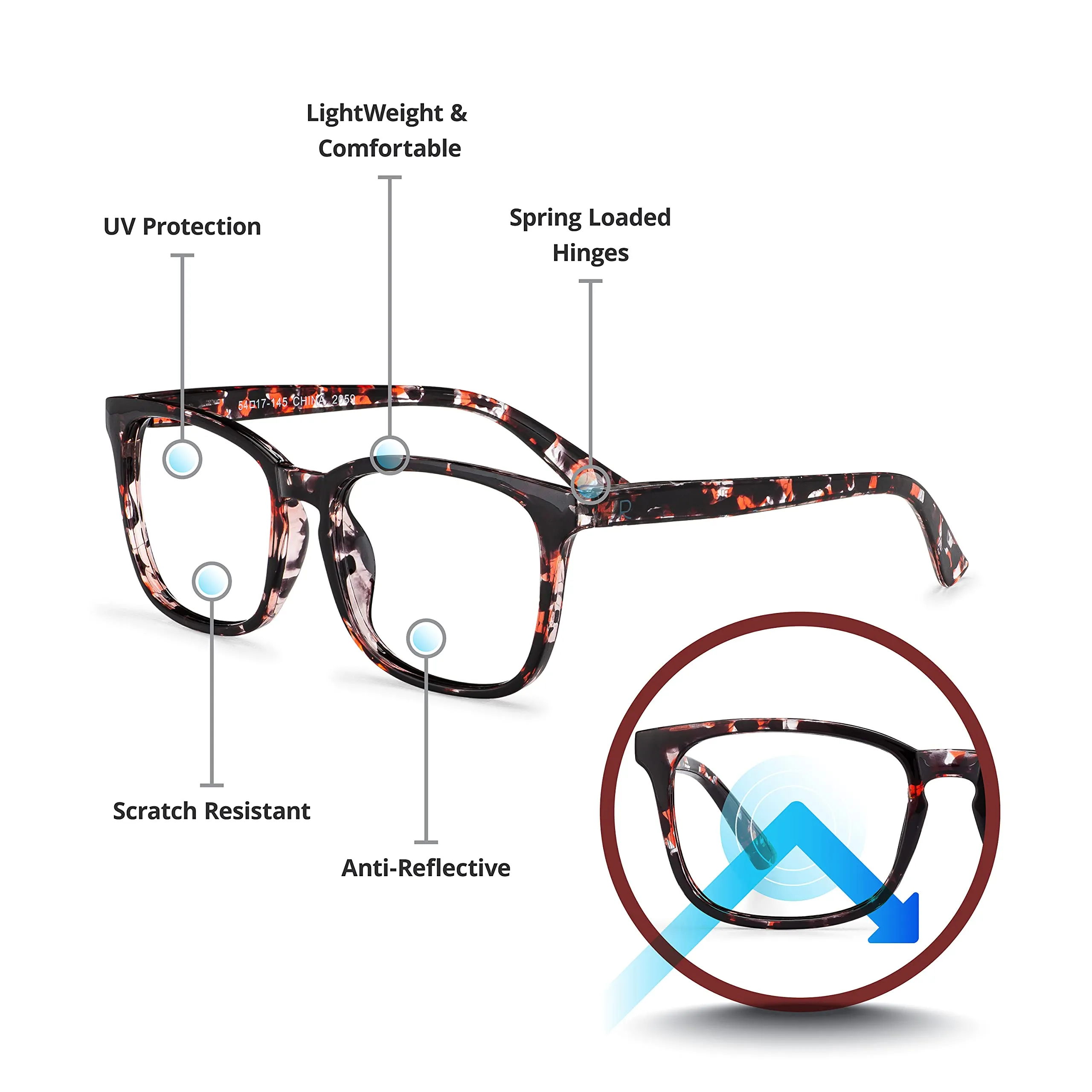 Blue-Light-Blocking-Reading-Glasses-Rose-Tortoise-3-25-Magnification-Computer-Glasses