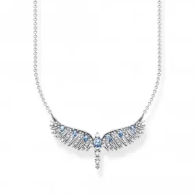 Blue Stones Phoenix Wing Necklace KE2169-644-1-L45V