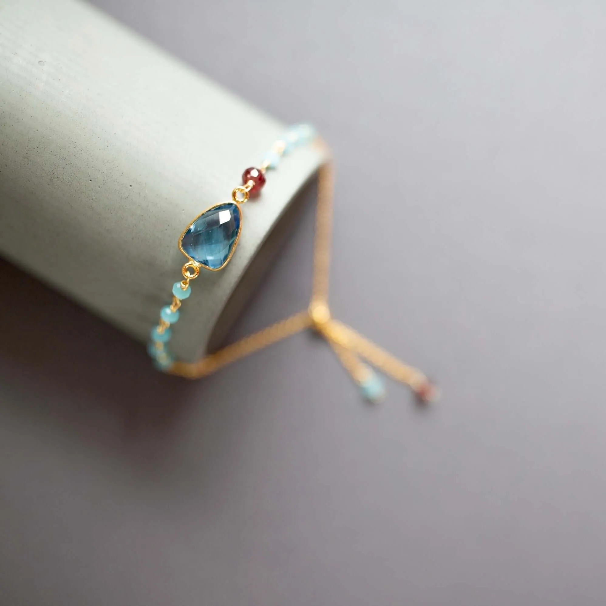 Bracelet Stacking Set: London Blue Quartz and Lapis Lazuli