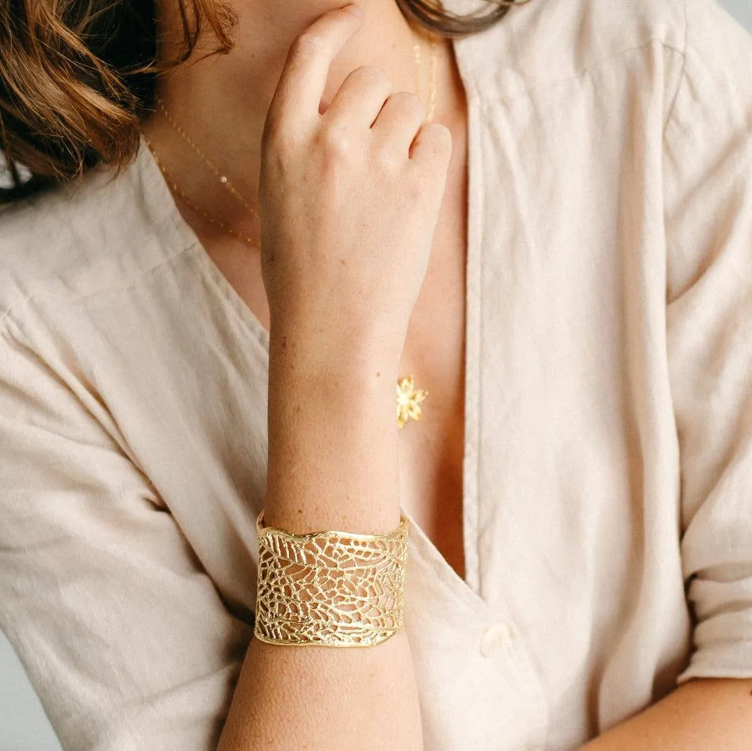 Brass Seaweed Cuff