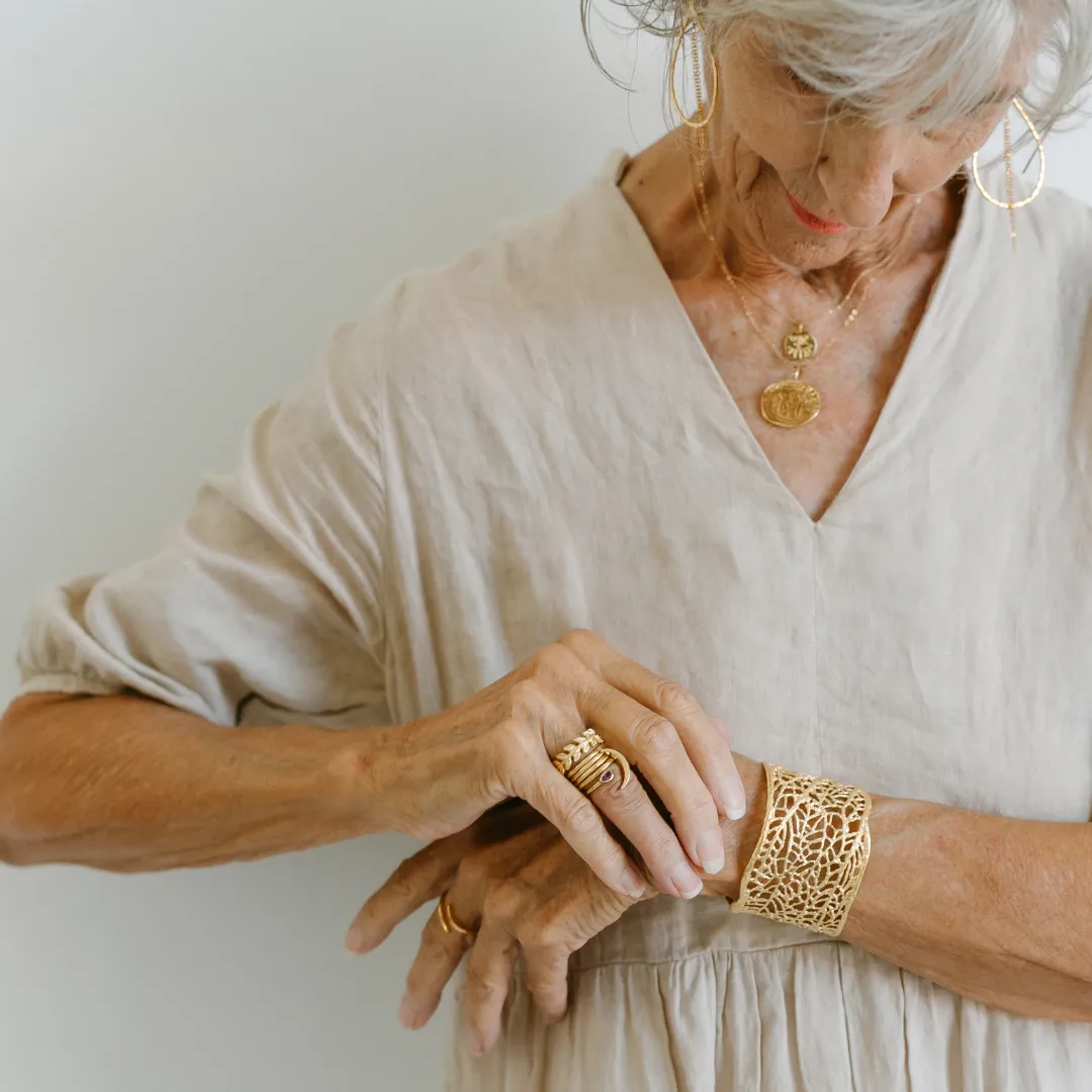 Brass Seaweed Cuff