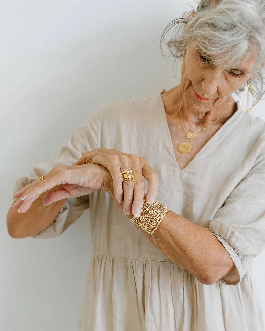 Brass Seaweed Cuff