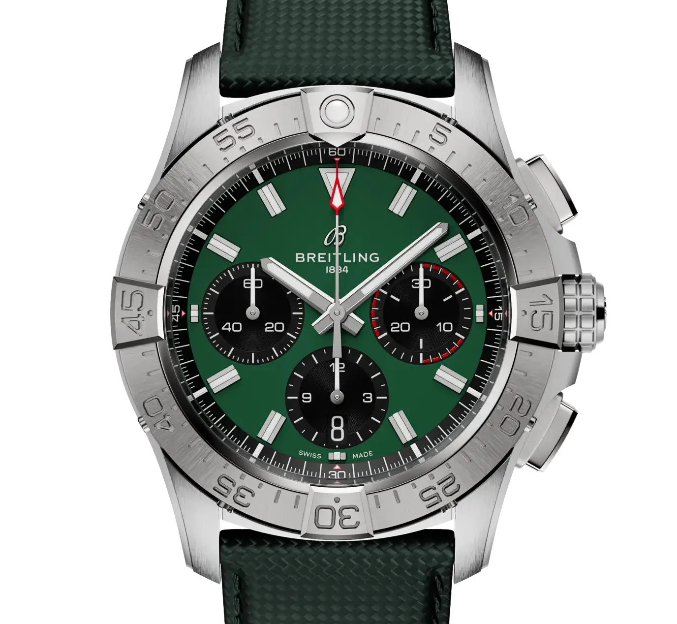 Breitling Avenger B01 Chronograph 42 Watch with Dark Green Strap