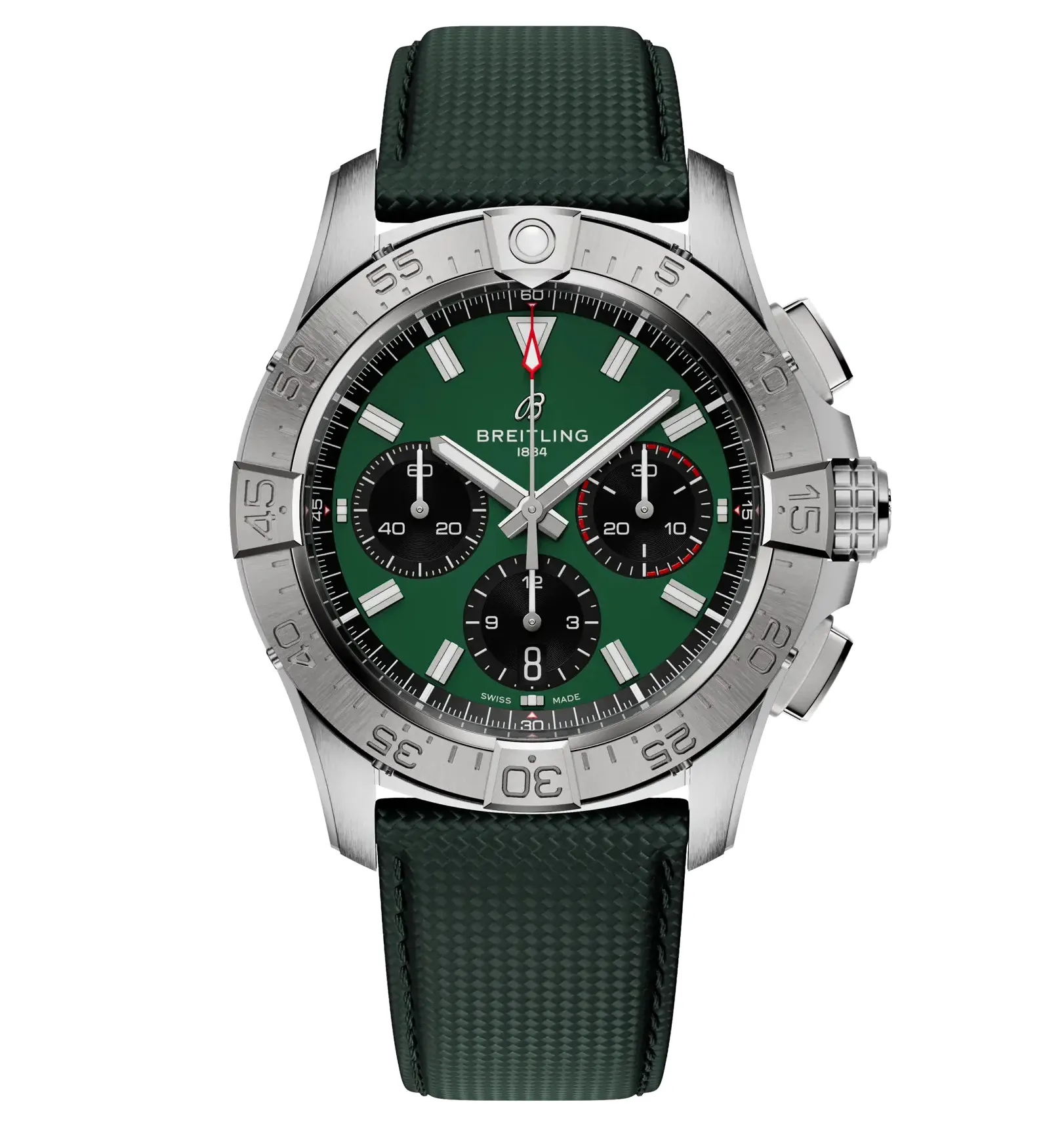 Breitling Avenger B01 Chronograph 42 Watch with Dark Green Strap