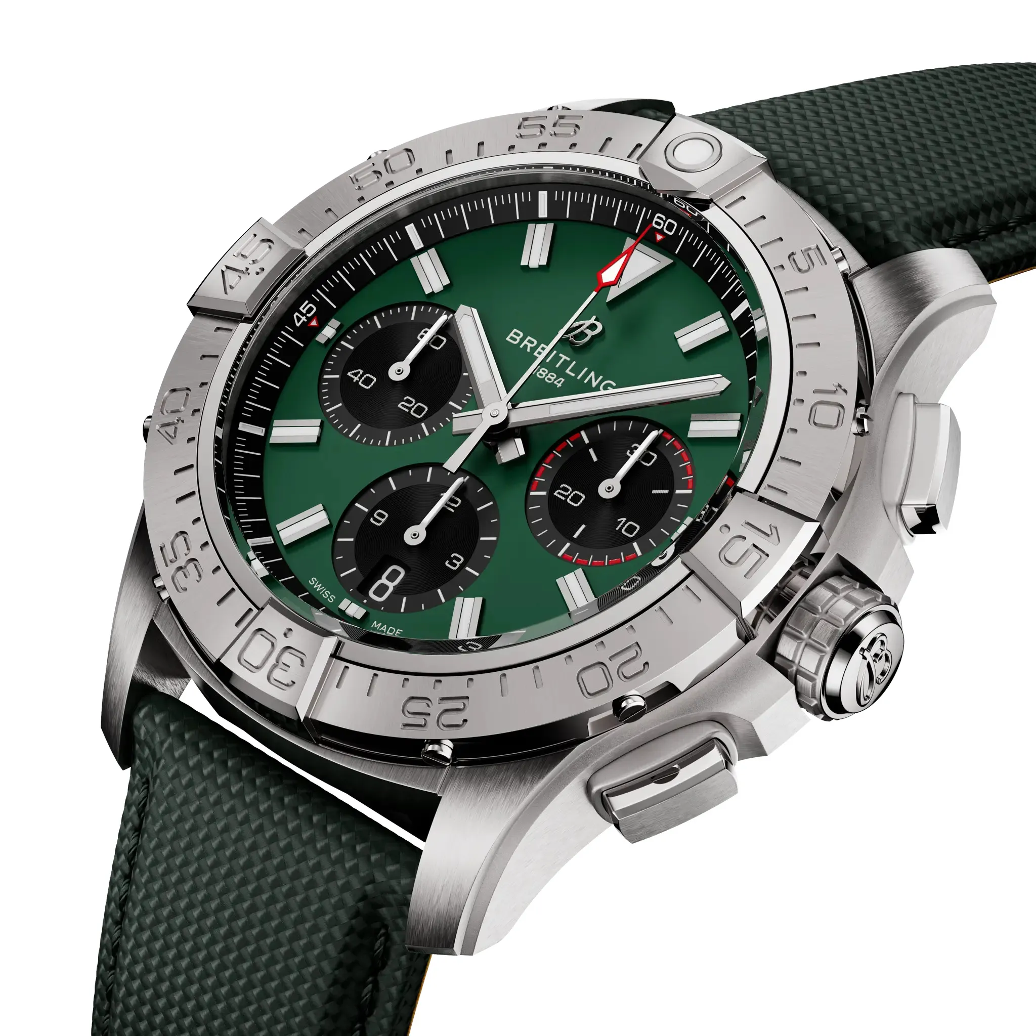 Breitling Avenger B01 Chronograph 42 Watch with Dark Green Strap