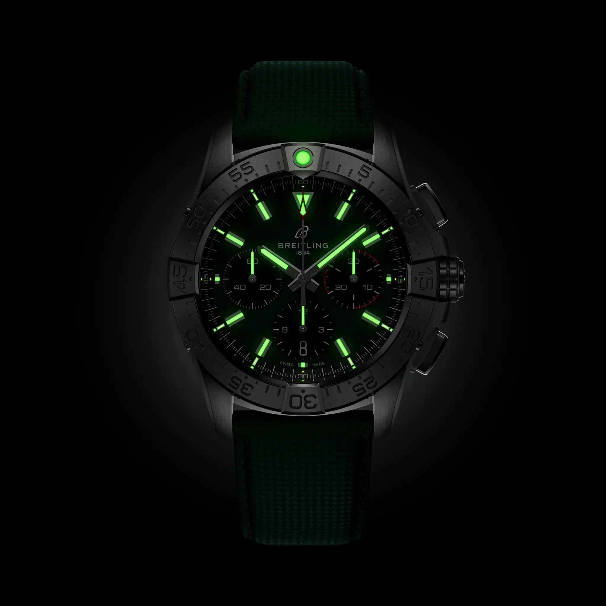 Breitling Avenger B01 Chronograph 42 Watch with Dark Green Strap