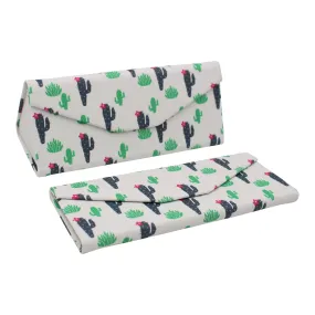 Cactus Grid Glasses Case – Cute Succulents – Vegan Leather