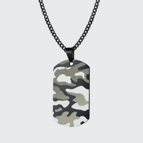 Camo Military Tag Necklace