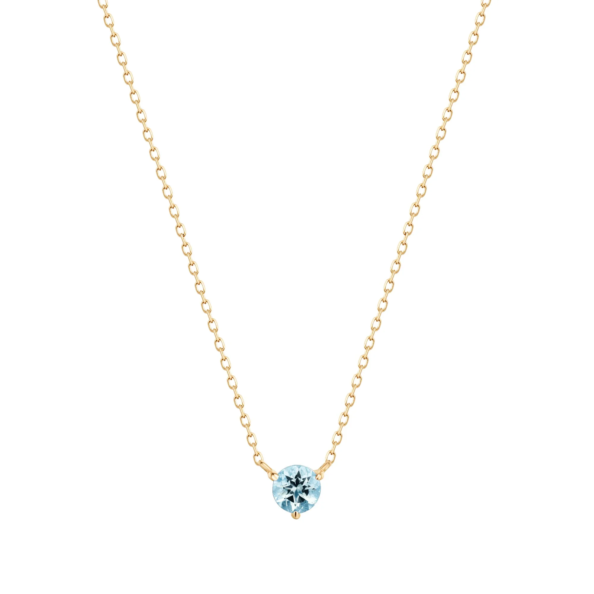 CANDICE | Aquamarine Solitaire Necklace