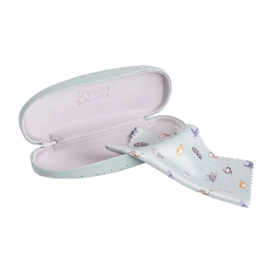 Cat Design Illustrated Glasses Case