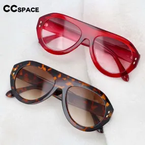 CCspace Women's Full Rim Oversized Square Oval Resin Frame Sunglasses 54235