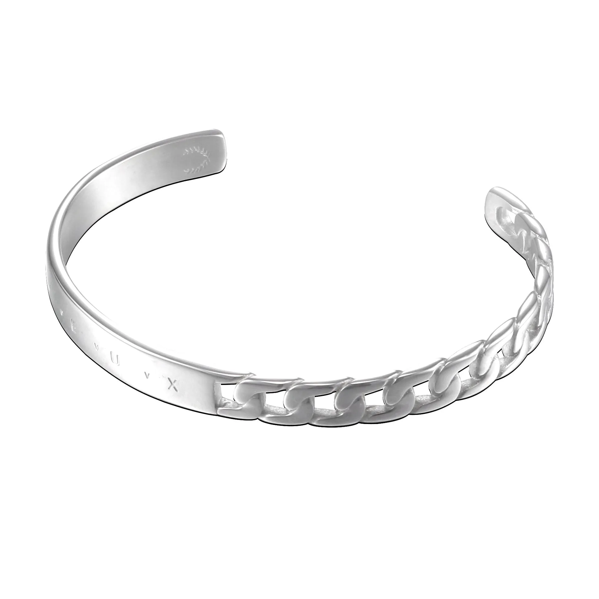 Chic Viking-Inspired Titanium Steel Bracelet for Women – Minimalist Stainless Steel Jewelry