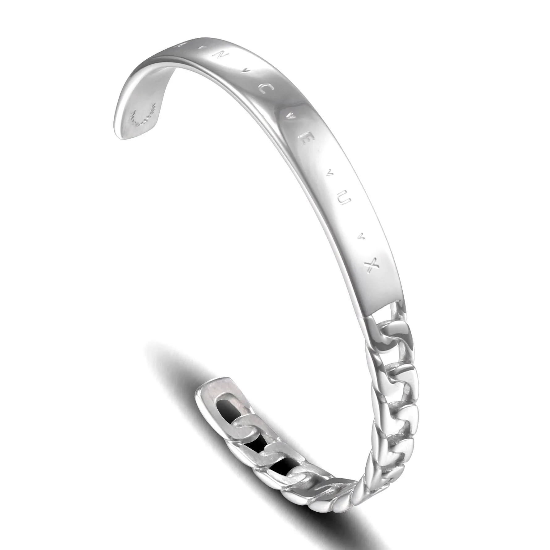 Chic Viking-Inspired Titanium Steel Bracelet for Women – Minimalist Stainless Steel Jewelry