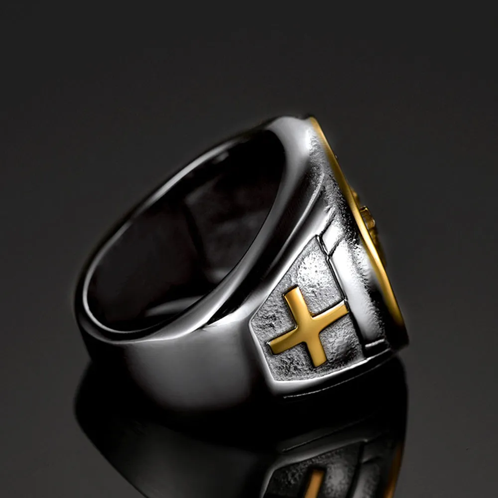 Christian St. Christopher Signet Ring For Men